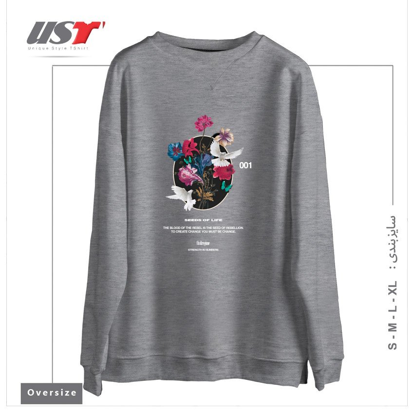 سوییشرت اورسایز طرح LIFE