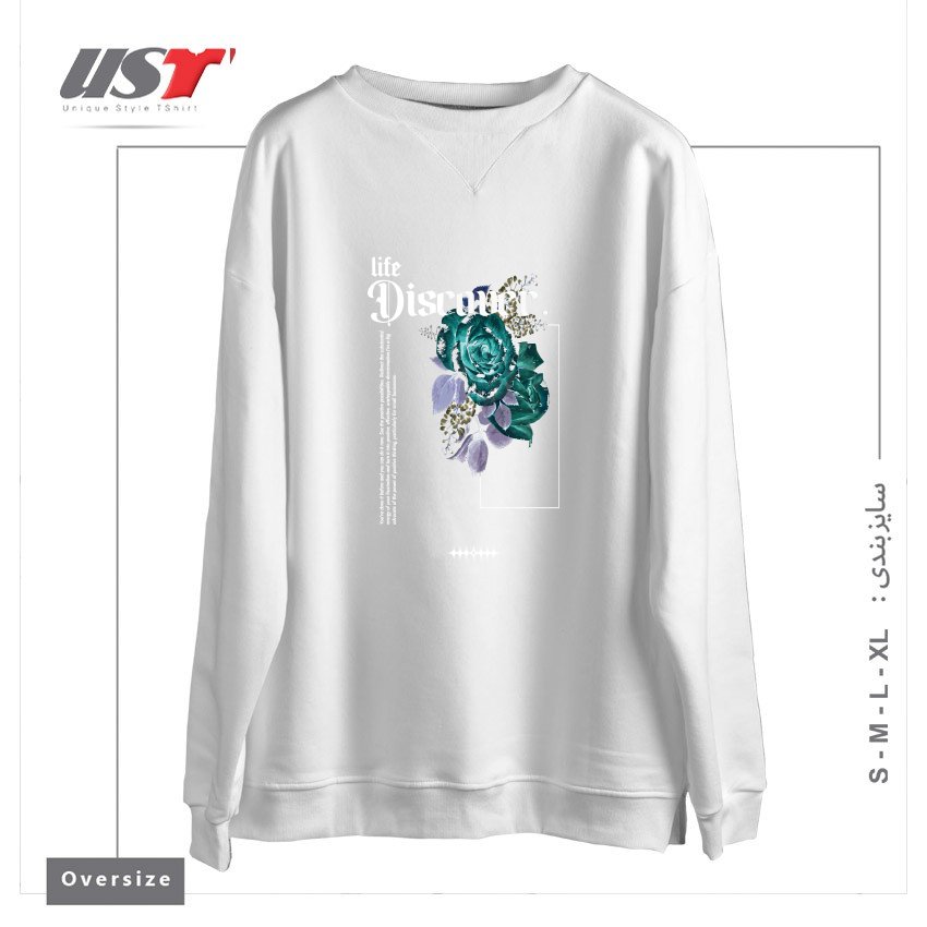 سوییشرت اورسایز طرح Discover