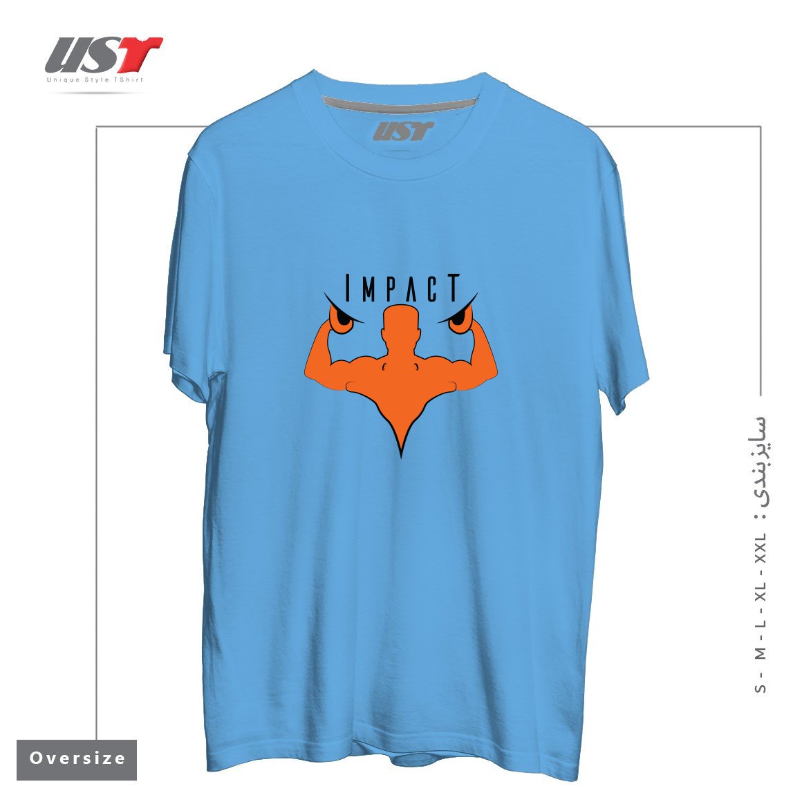 تیشرت اورسایز طرح IMPACT