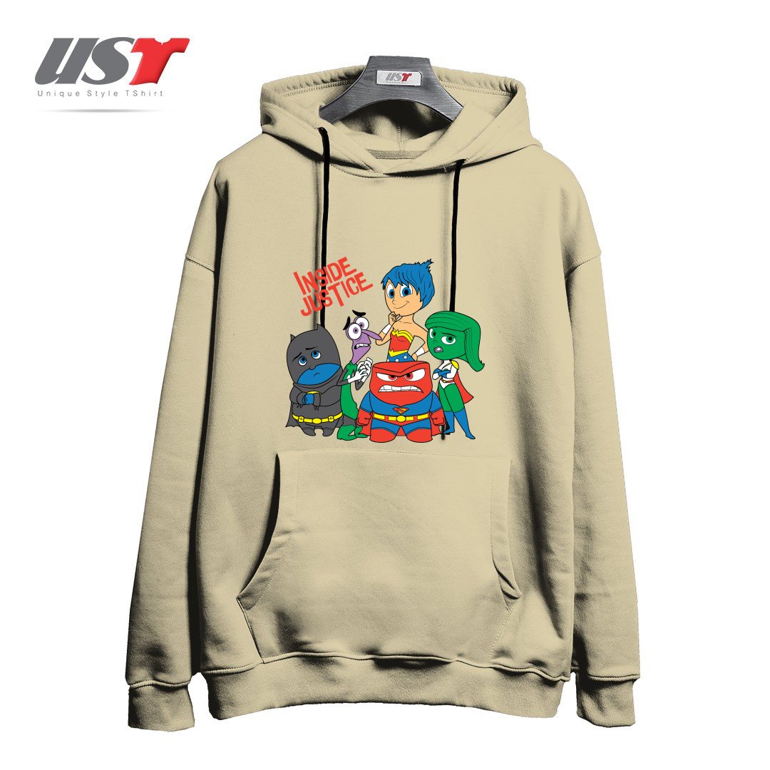 طرح INSIDE JUSTICE هودی اورسایزرنگ نخودی