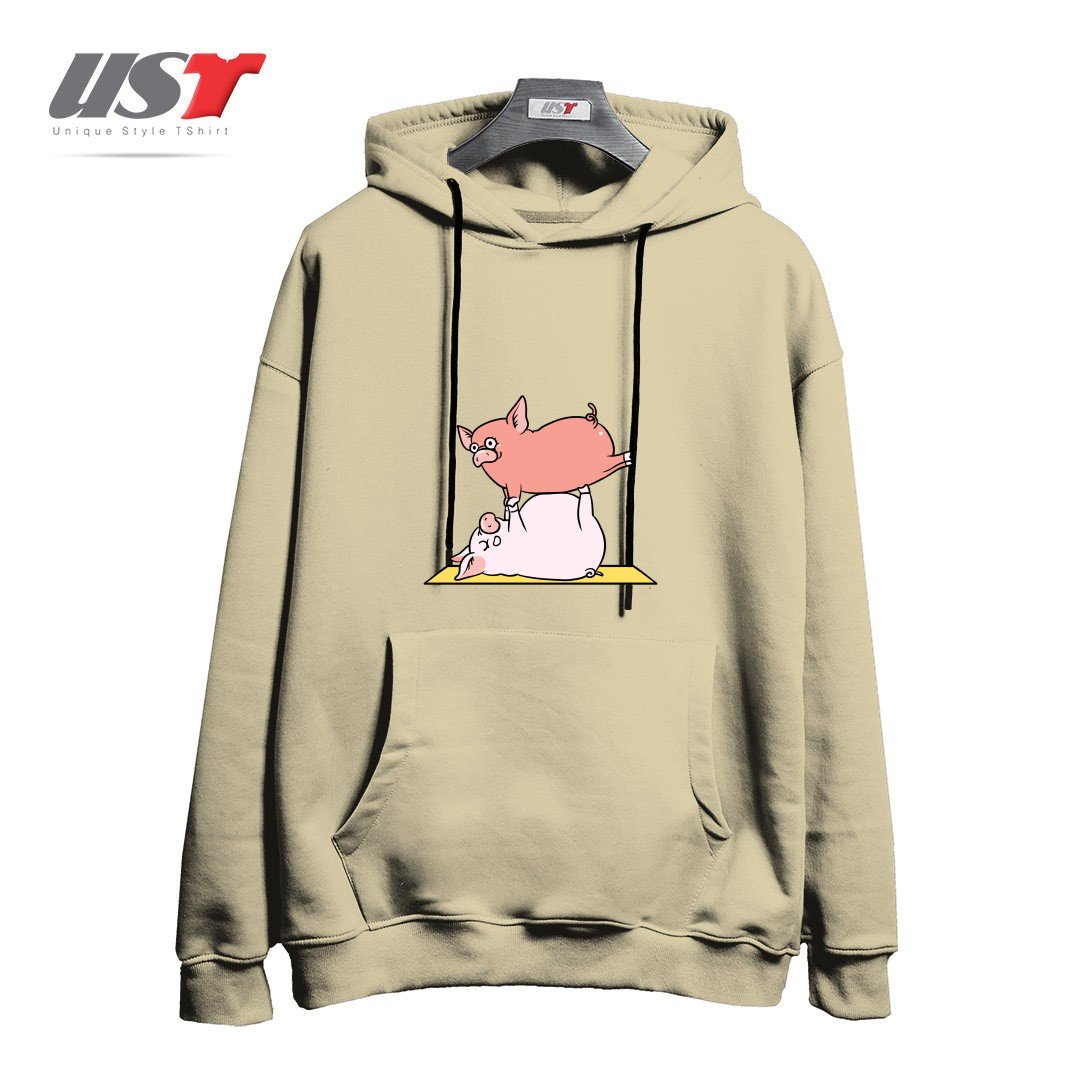 هودی اورسایز طرح ACROYOGA PIG