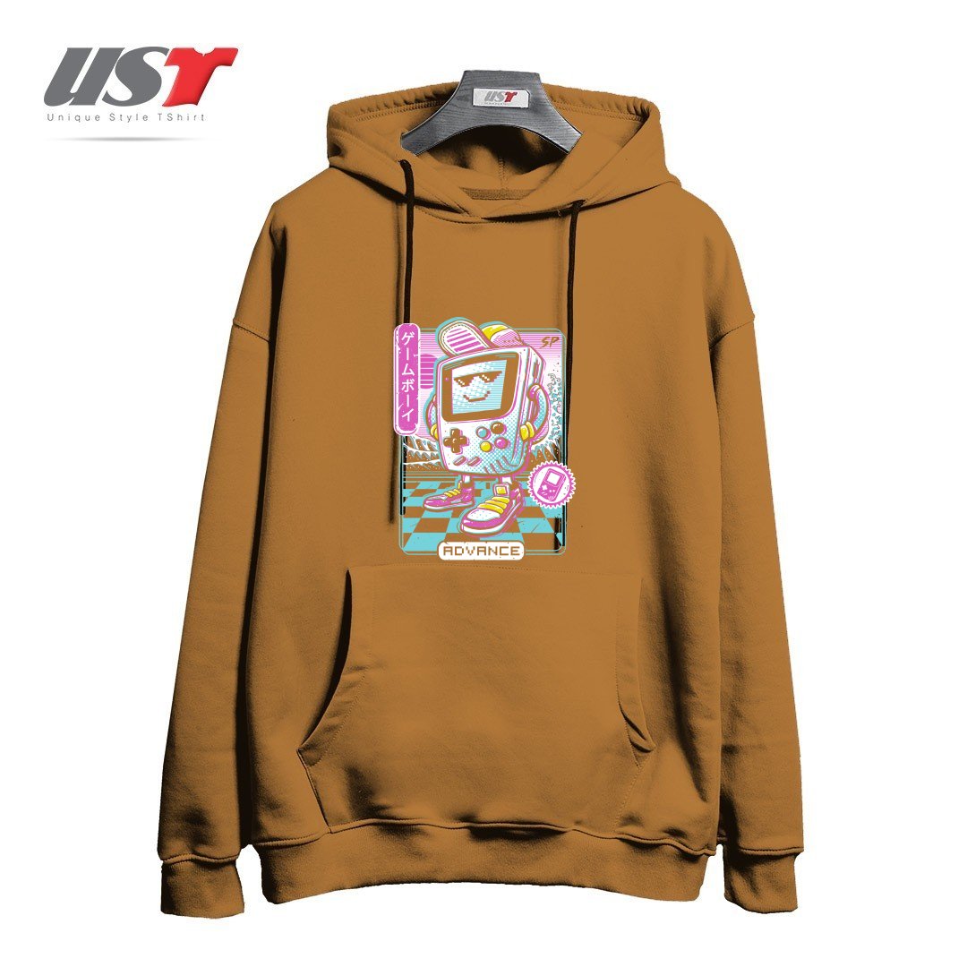 طرح GAMER BOY هودی اورسایزرنگ نسکافه ای