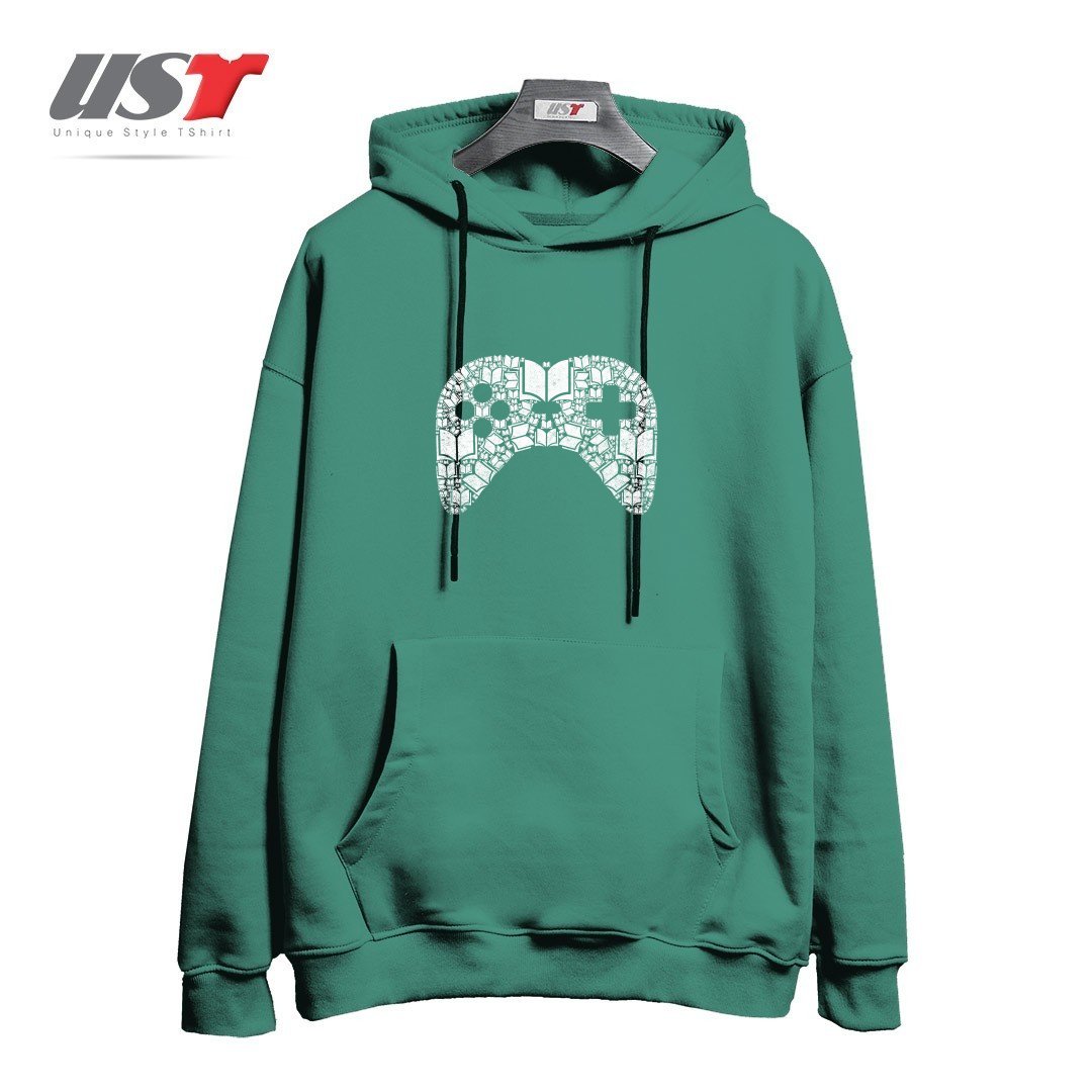 طرح TAKE CONTROL3 هودی اورسایزرنگ سبز سدری