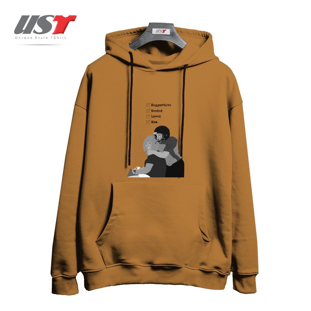 طرح MOM هودی اورسایزرنگ نسکافه ای