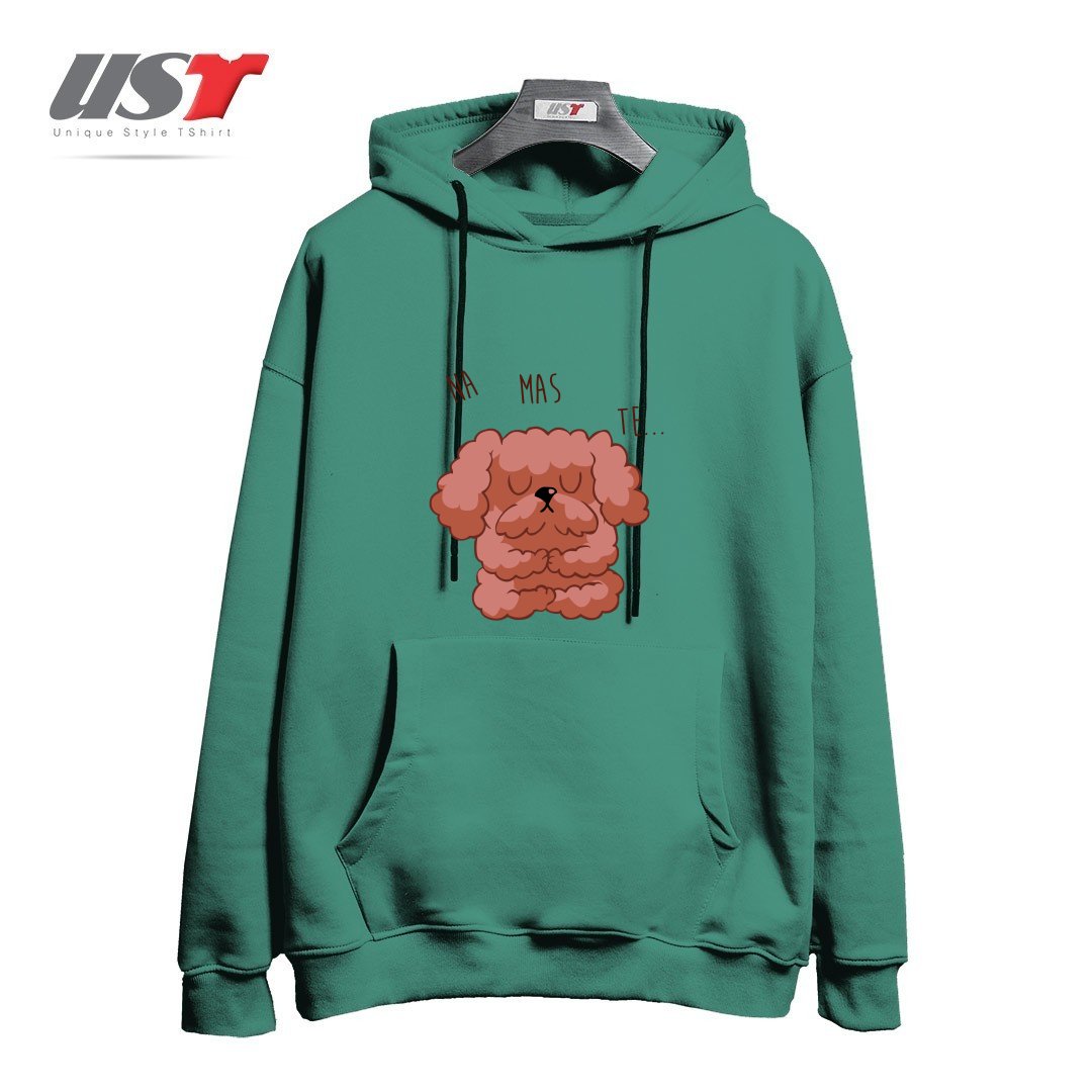 هودی اورسایز طرح NAMASTE POODLE