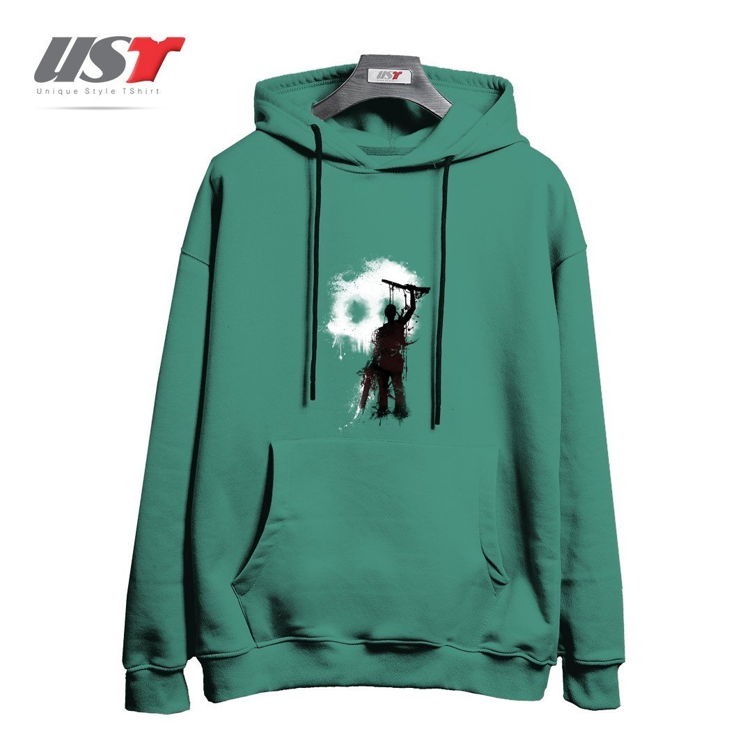 طرح MY RUDEBOY ASH هودی اورسایزرنگ سبز سدری