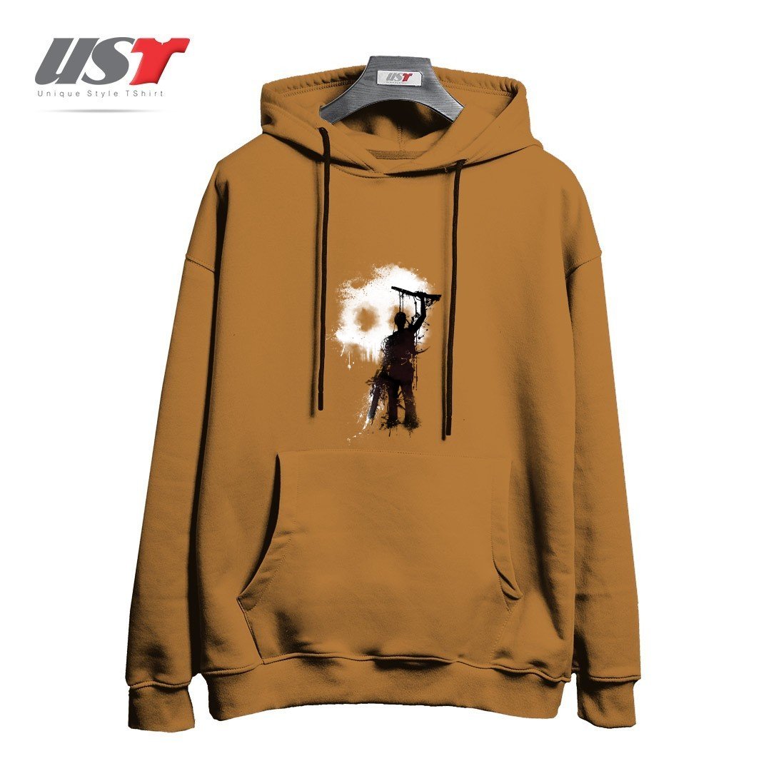 طرح MY RUDEBOY ASH هودی اورسایزرنگ نسکافه ای