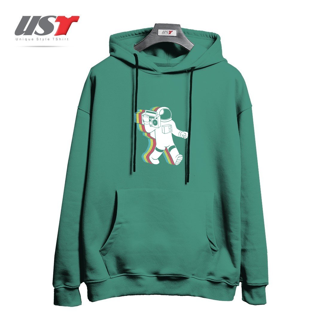 طرح FUNKALICIOUS45 هودی اورسایزرنگ سبز سدری