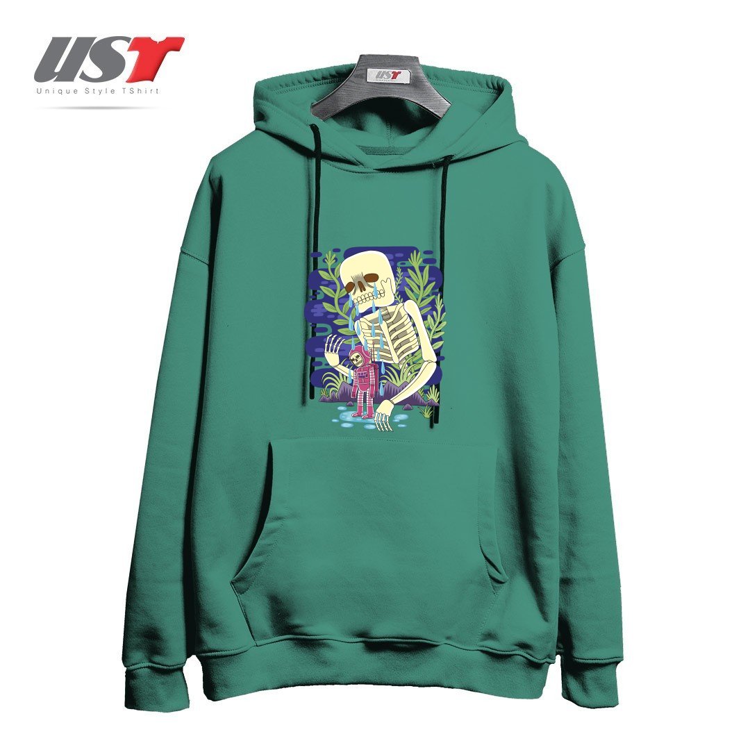 طرح HAUNTED هودی اورسایزرنگ سبز سدری