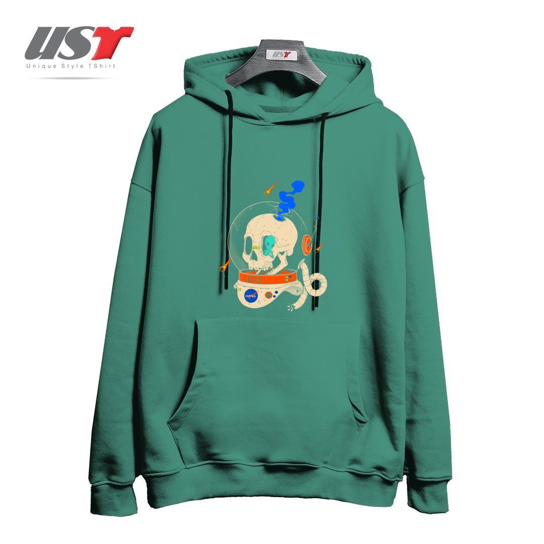 طرح VOYAGER هودی اورسایزرنگ سبز سدری