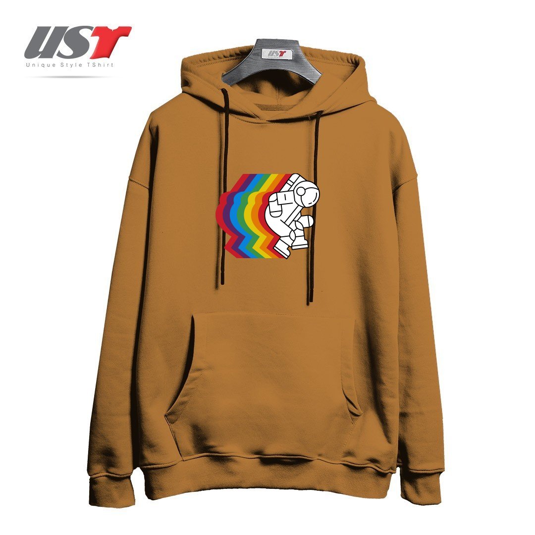 طرح SPACE DANCE هودی اورسایزرنگ نسکافه ای