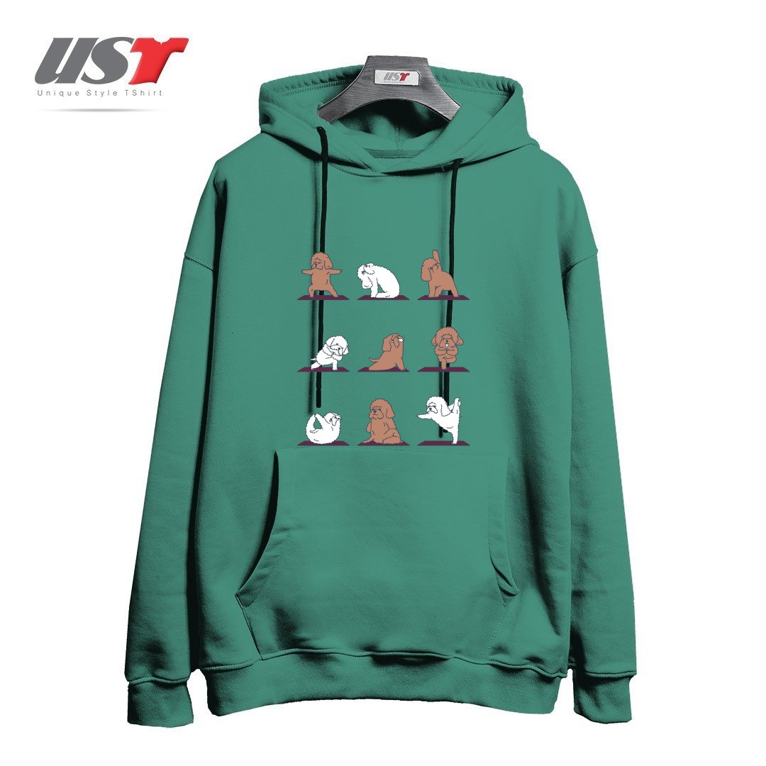 هودی اورسایز طرح POODLE YOGA