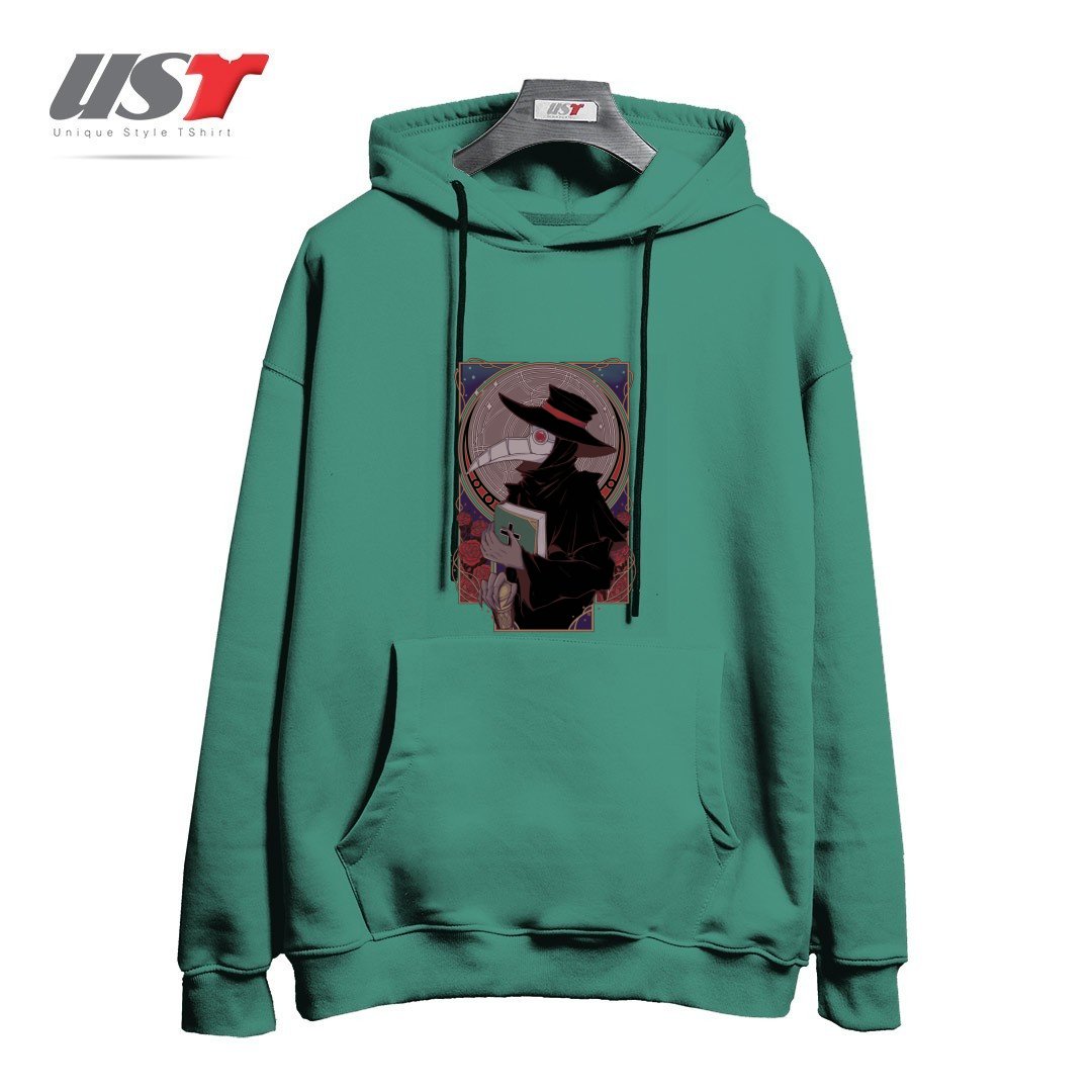 طرح DARK DOCTOR هودی اورسایزرنگ سبز سدری