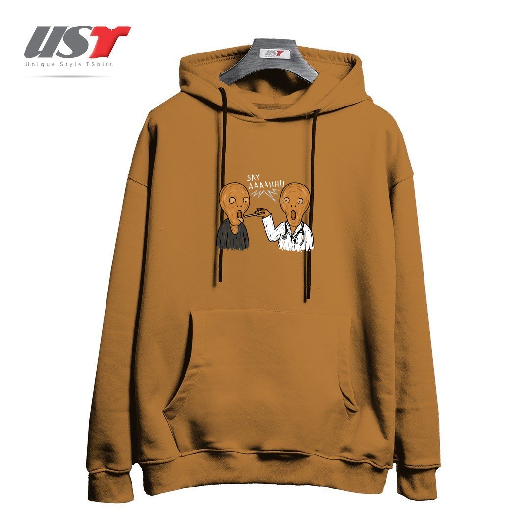 طرح DOCTOR MUNCH! هودی اورسایزرنگ نسکافه ای