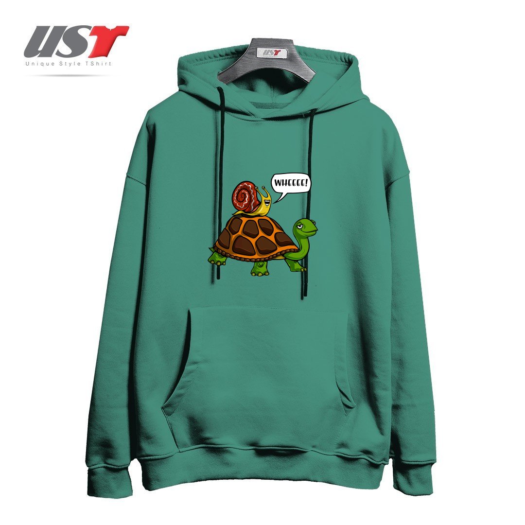 هودی اورسایز طرح SNAIL RIDING TURTLE