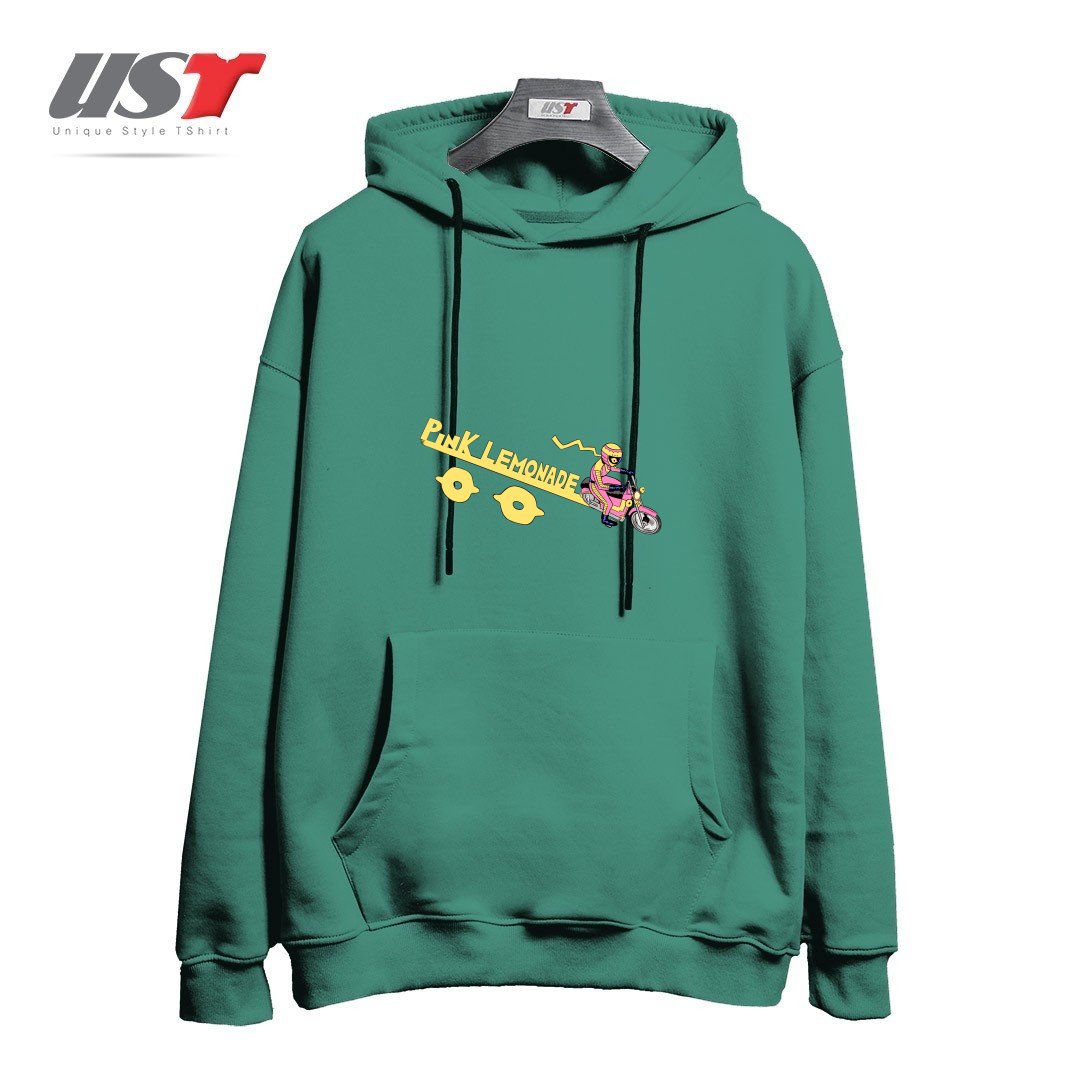 طرح RIDING THE LINE هودی اورسایزرنگ سبز سدری