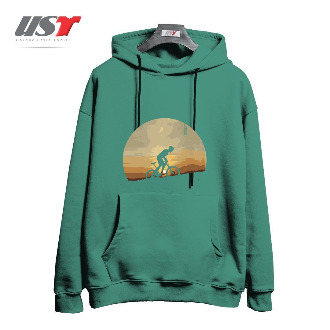 هودی اورسایز طرح FREEDOM BIKE