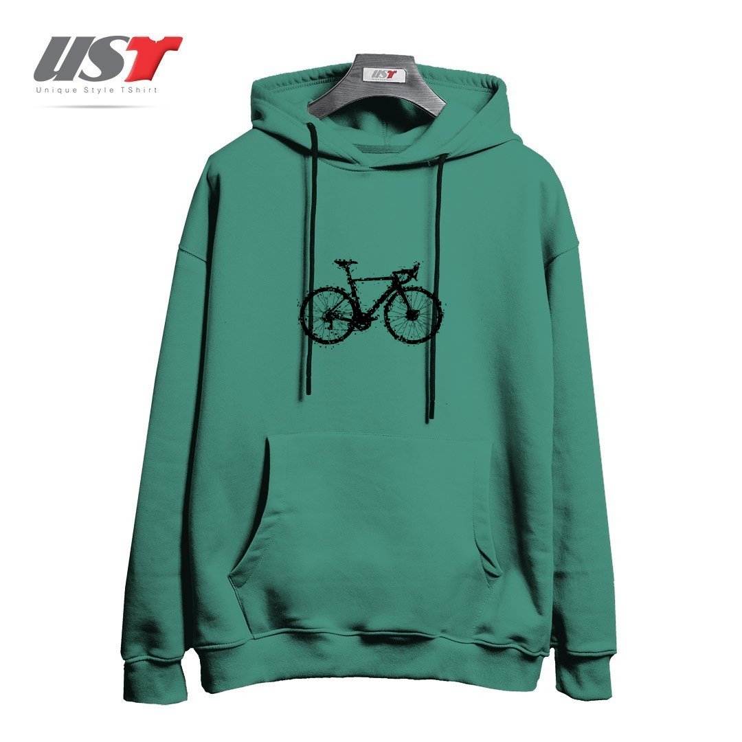 هودی اورسایز طرح GLITCHY BIKE