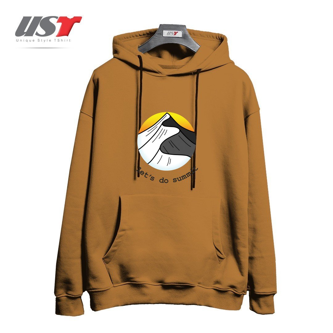 طرح LET'S DO SUMMIT (ON LIGHT) هودی اورسایزرنگ نسکافه ای