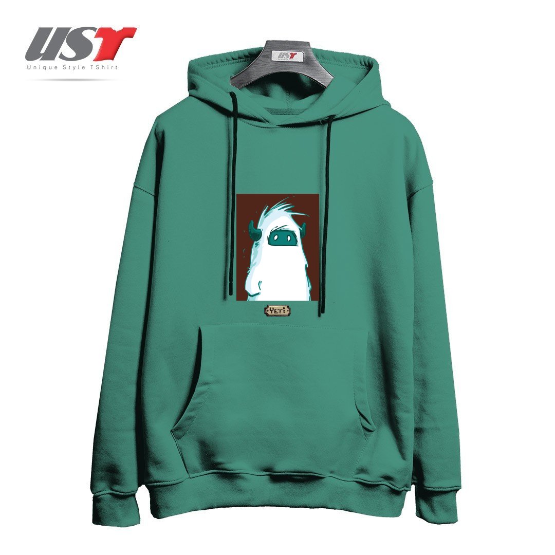 طرح YETI PORTRAIT - FROM SASQANDYETI.CA215165 هودی اورسایزرنگ سبز سدری