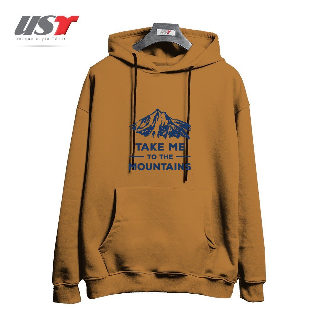 هودی اورسایز طرح TAKE ME TO THE MOUNTAINS T-SHIRT