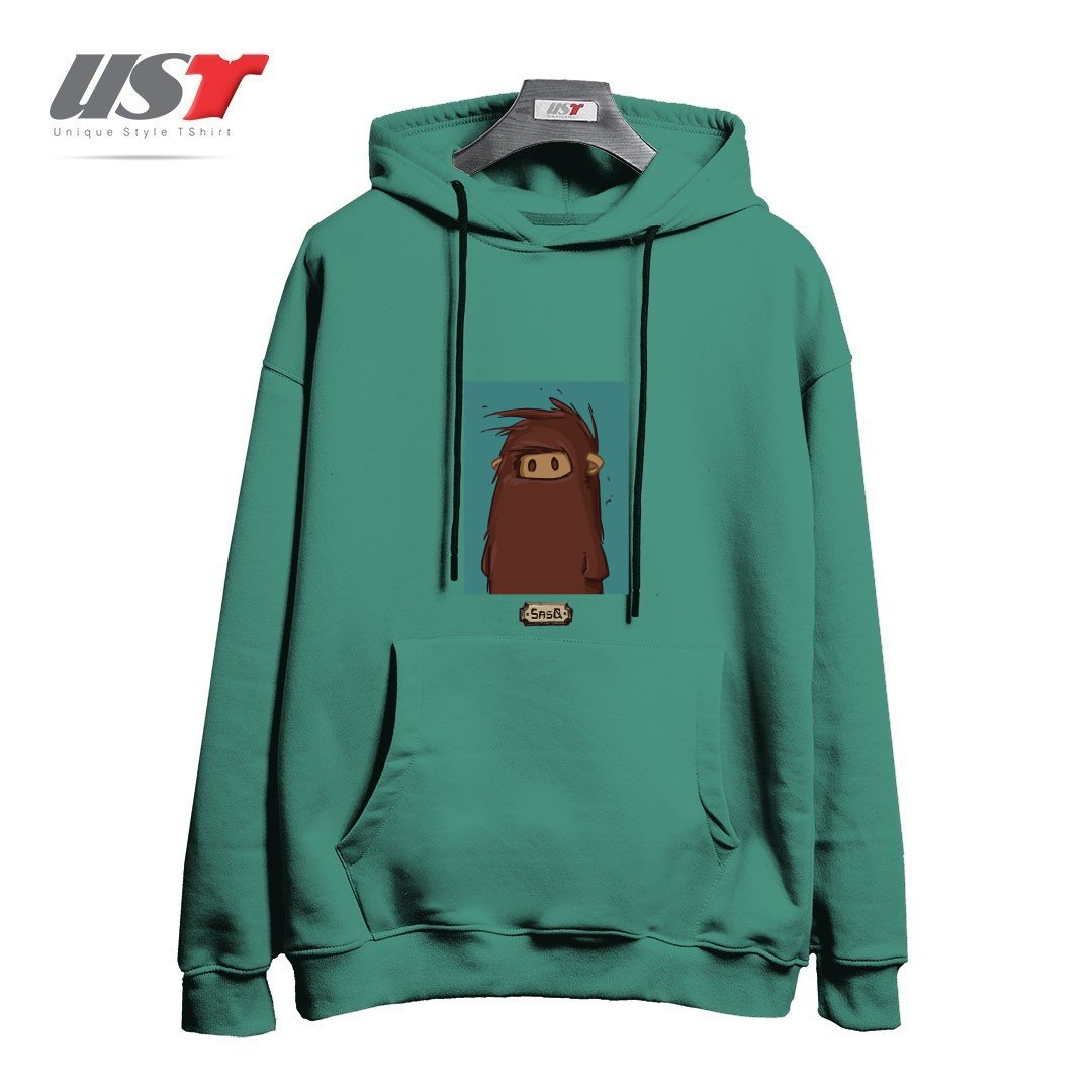 طرح SASQ PORTRAIT - FROM SASQANDYETI.CA هودی اورسایزرنگ سبز سدری