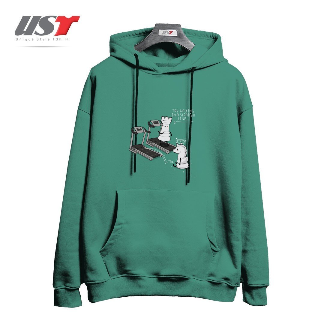 طرح IN A STRAIGHT LINE هودی اورسایزرنگ سبز سدری