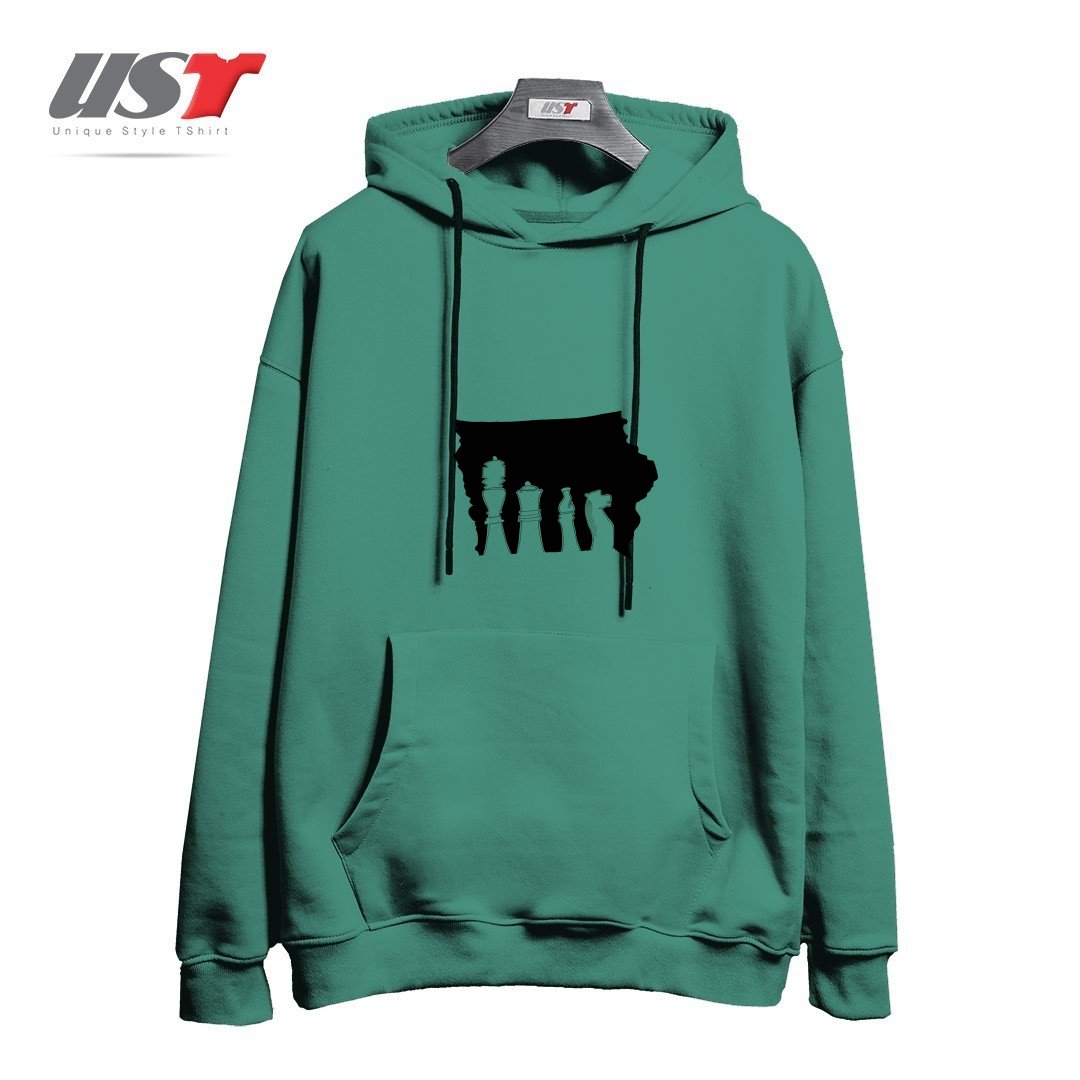 طرح IOWA CHESS هودی اورسایزرنگ سبز سدری