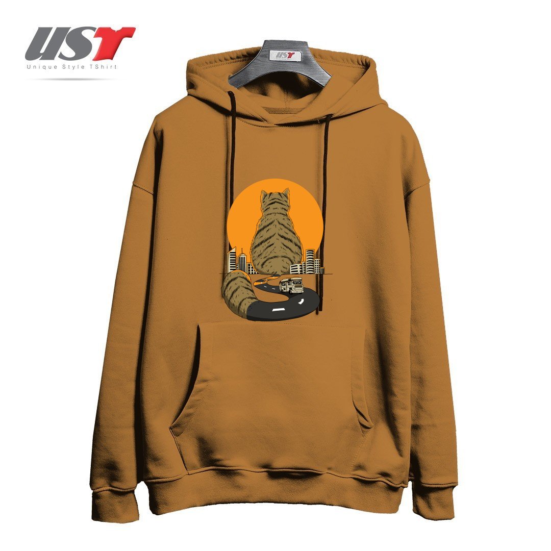 هودی اورسایز طرح CAT CITY