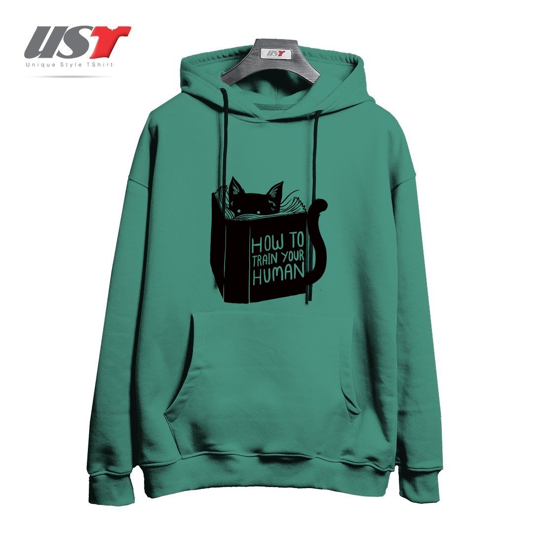 طرح HOW TO TRAIN YOUR HUMAN212415 هودی اورسایزرنگ سبز سدری