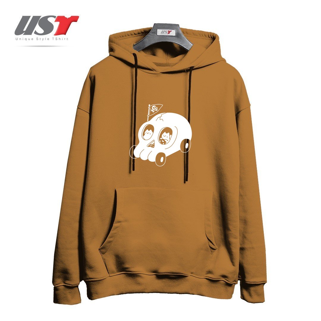 طرح SKULLMOBILE5151 هودی اورسایزرنگ نسکافه ای