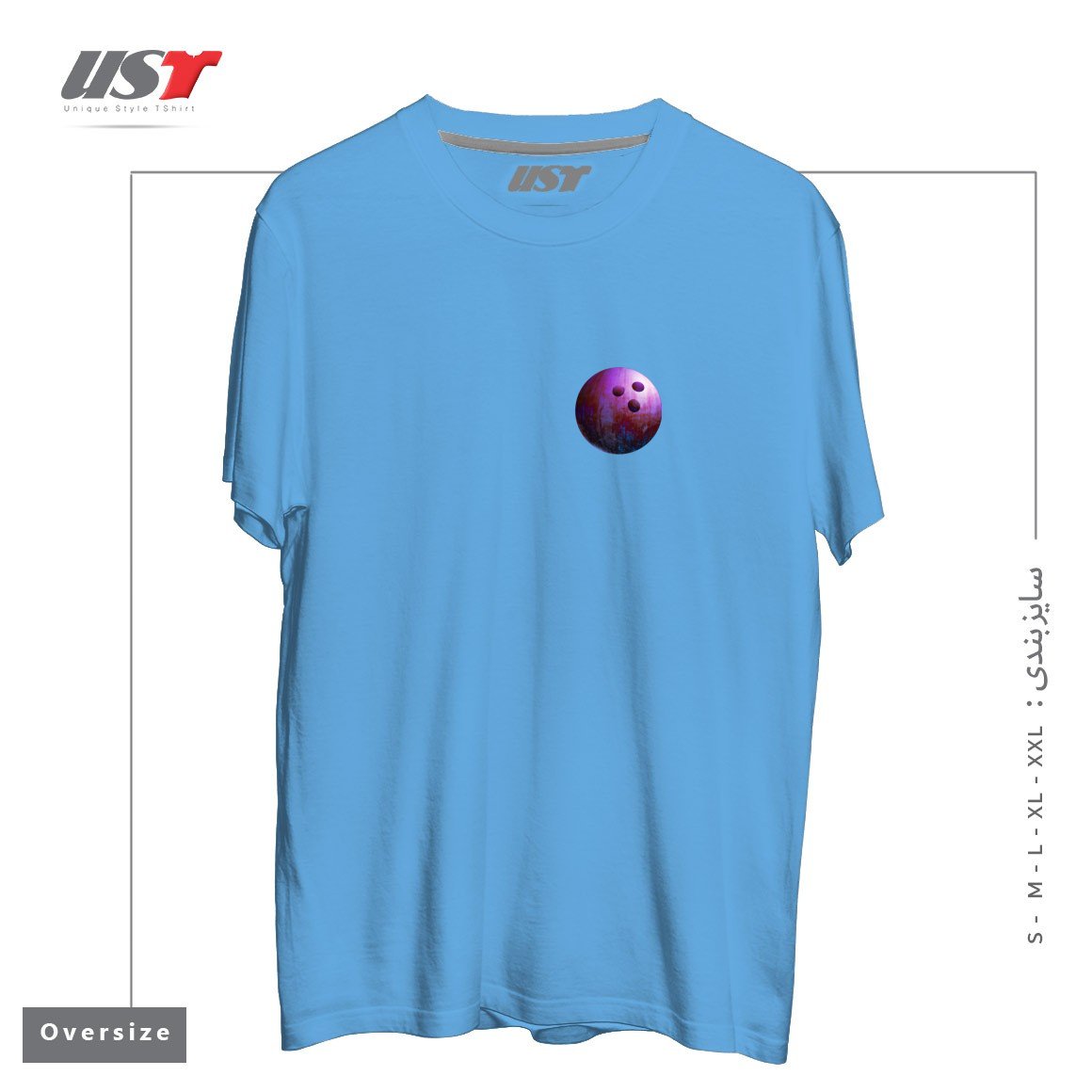 طرح KILLER GAME تیشرت اورسایزرنگ آبی روشن