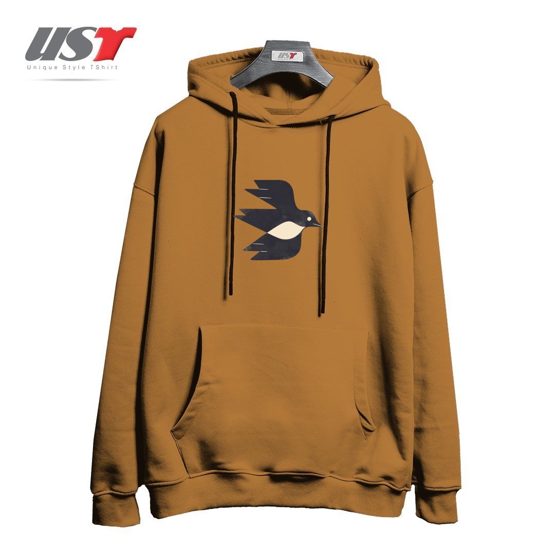 هودی اورسایز طرح MINIMAL BLACKBIRD NO. 2