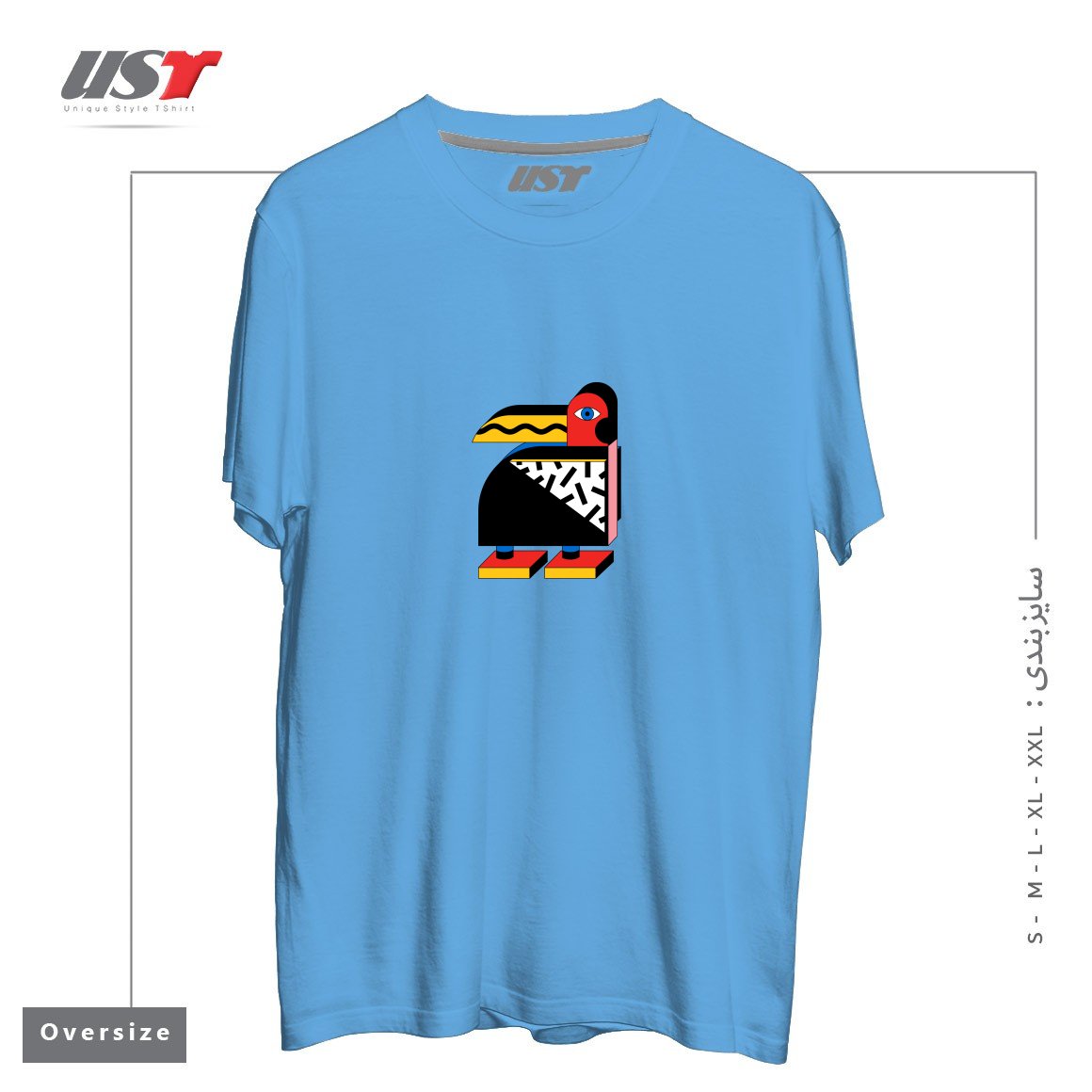 طرح TUCANO AMERICANO تیشرت اورسایزرنگ آبی روشن