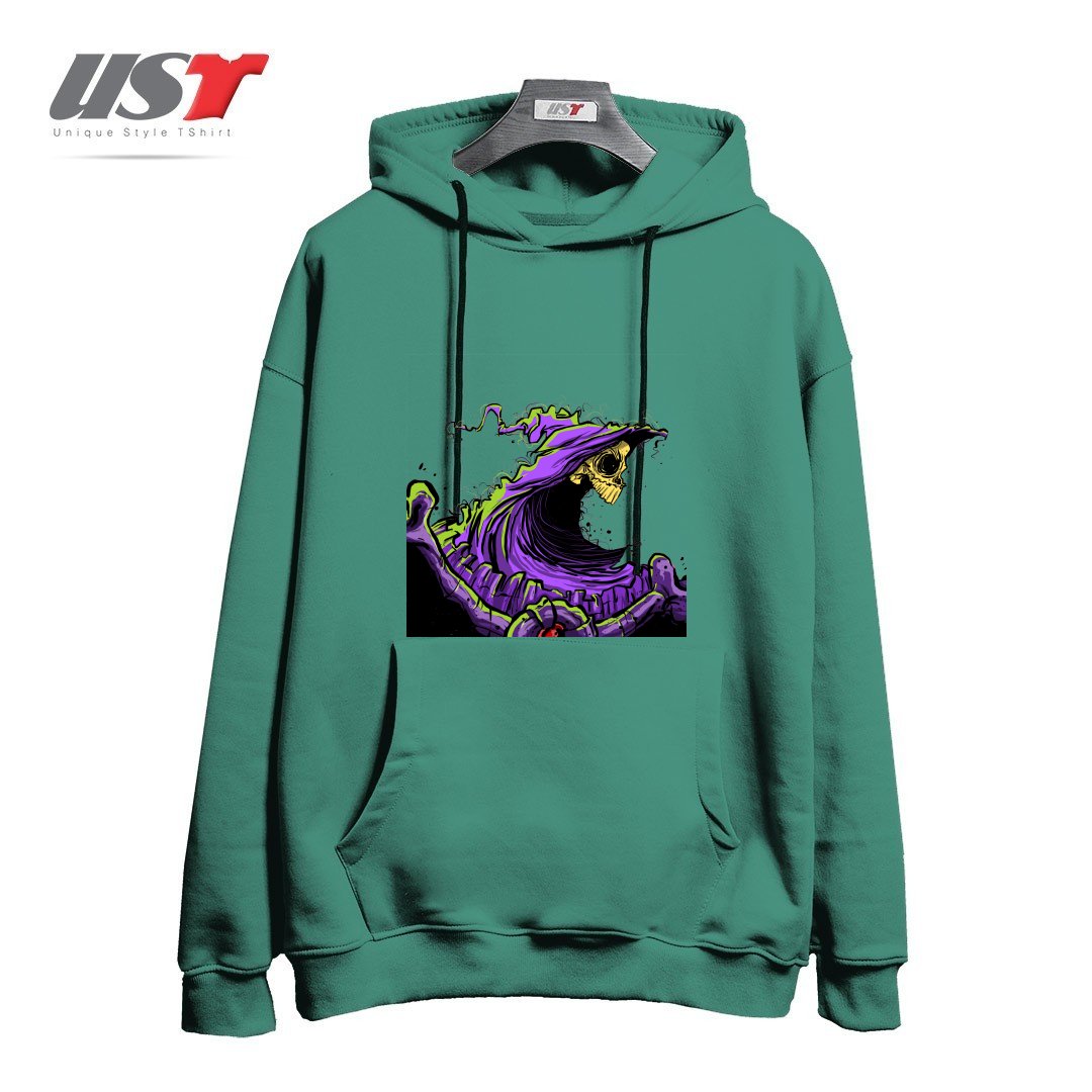 طرح SKELETOR هودی اورسایزرنگ سبز سدری