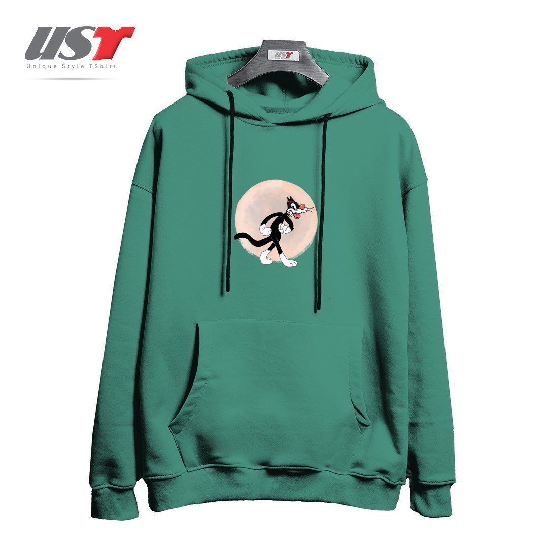 طرح THE MOON AND THE HEPCAT هودی اورسایزرنگ سبز سدری