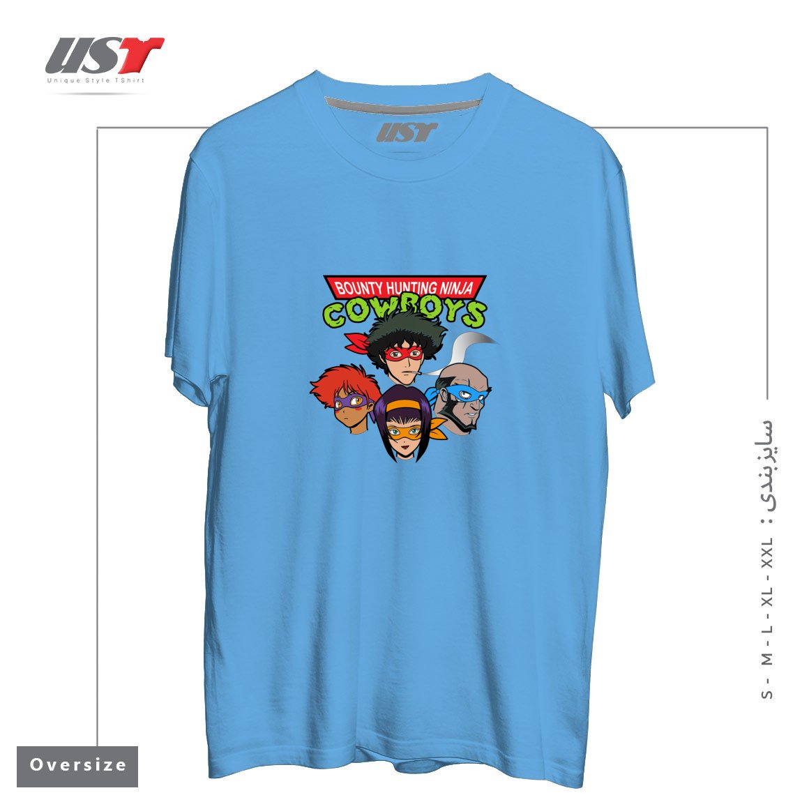 تیشرت اورسایز طرح Bounty Hunting Ninja Cowboys