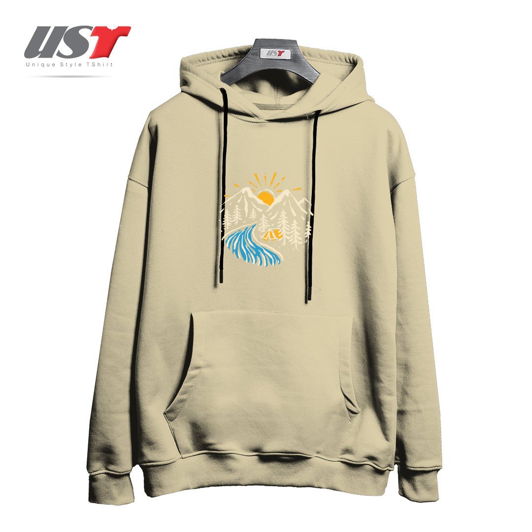 طرح CAMP RIVER هودی اورسایزرنگ نخودی