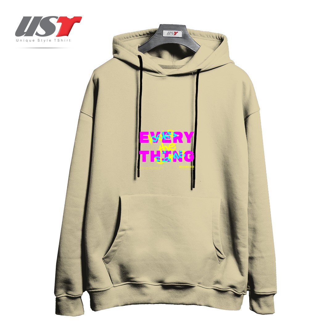 طرح typography 43 هودی اورسایزرنگ نخودی