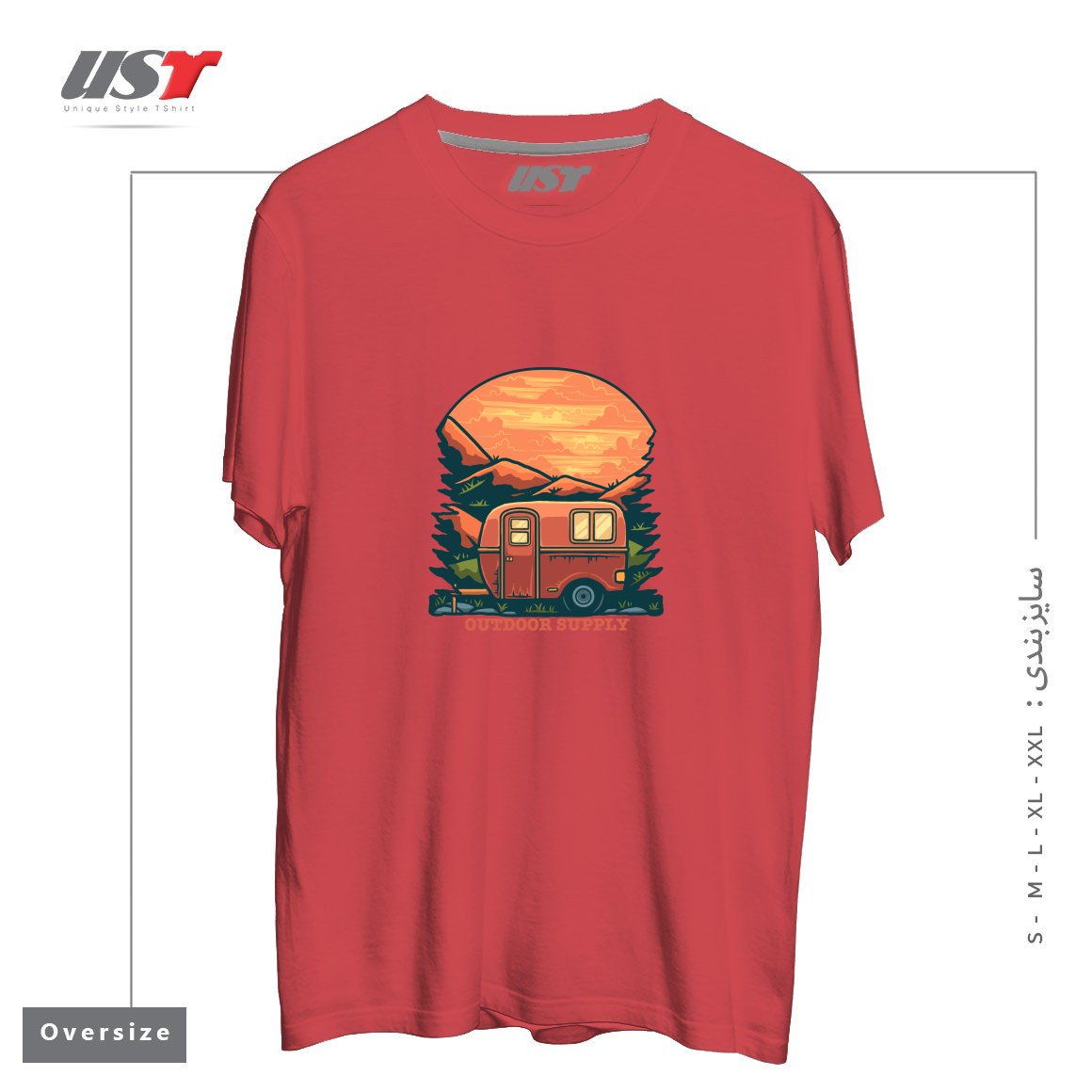 طرح CARAVAN تیشرت اورسایزرنگ ماتیکی