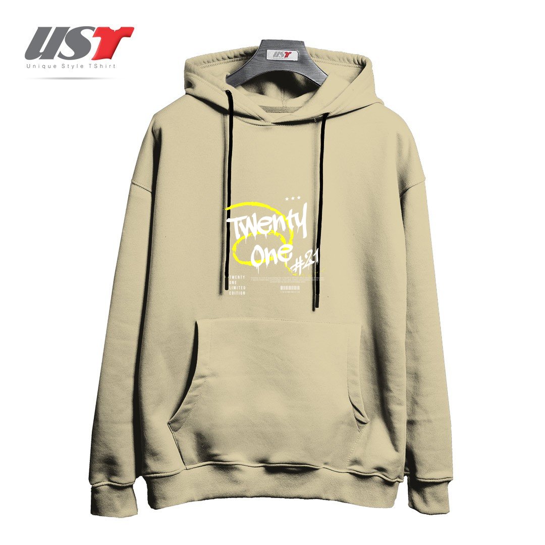 طرح typography 74 هودی اورسایزرنگ نخودی