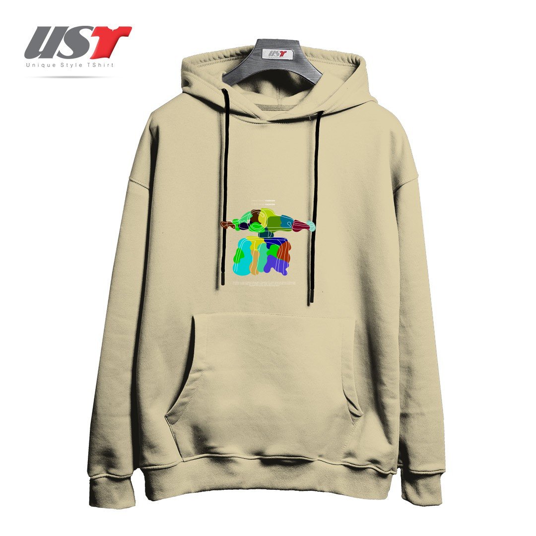 طرح typography 77 هودی اورسایزرنگ نخودی