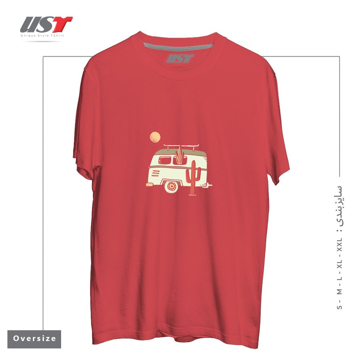 تیشرت اورسایز طرح VAN LIFE