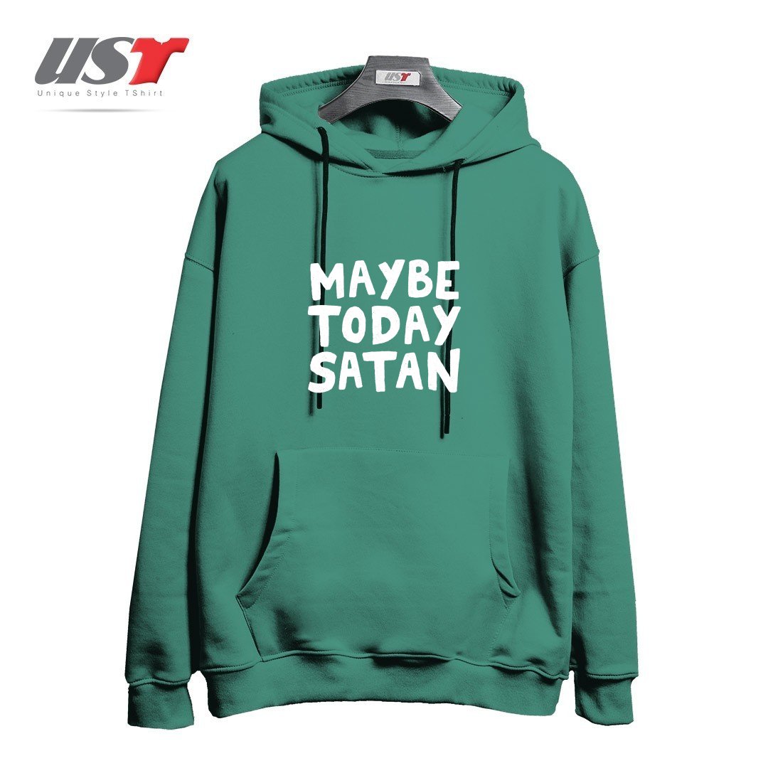 هودی اورسایز طرح MAYBE TODAY SATAN