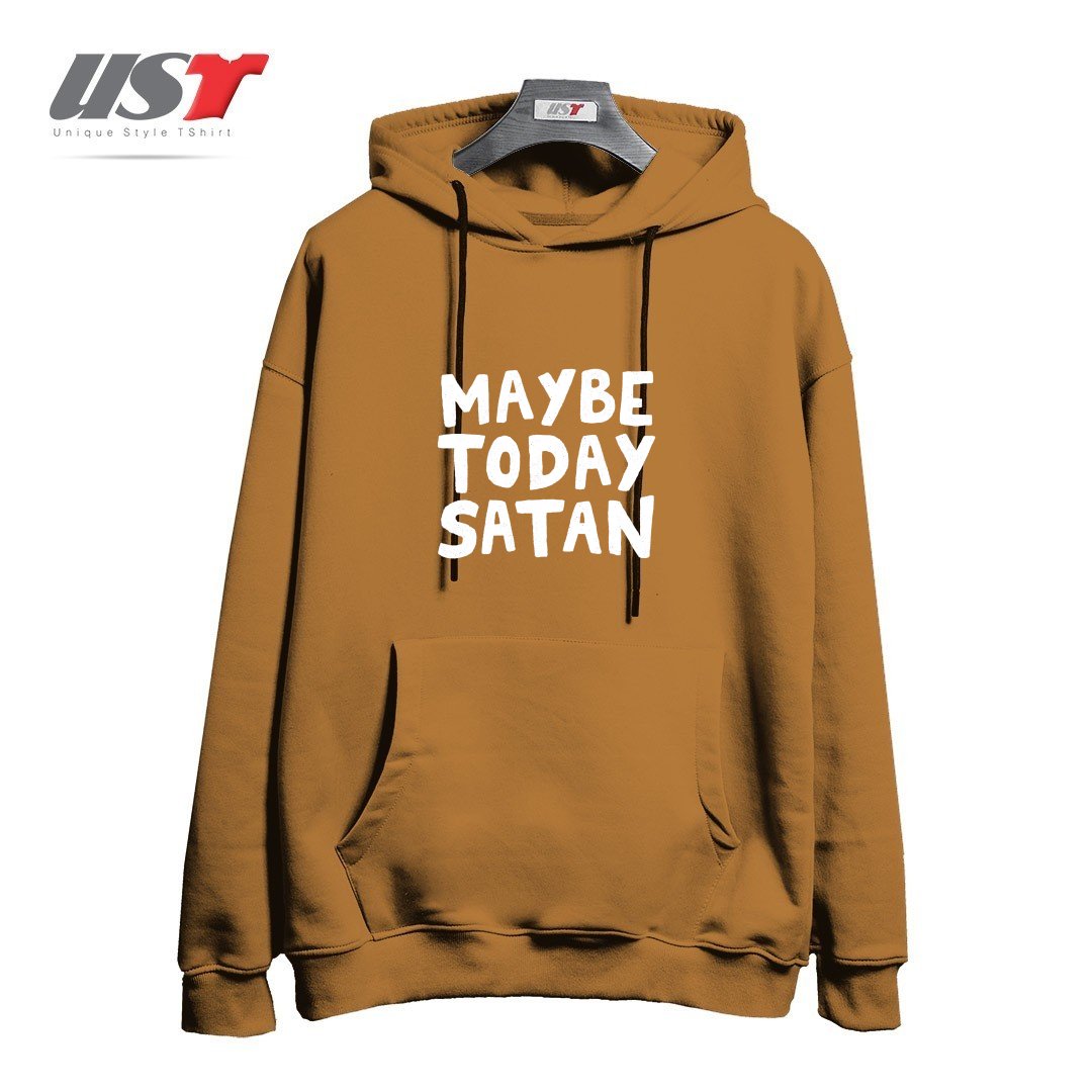 هودی اورسایز طرح MAYBE TODAY SATAN
