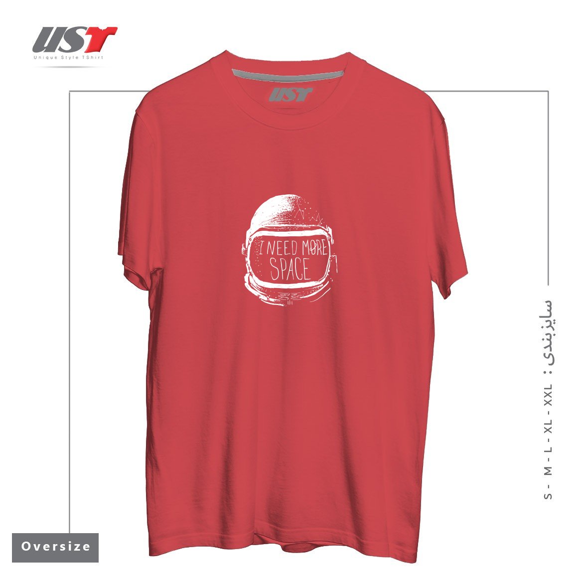 طرح NEVER DATE AN ASTRONAUT تیشرت اورسایزرنگ ماتیکی