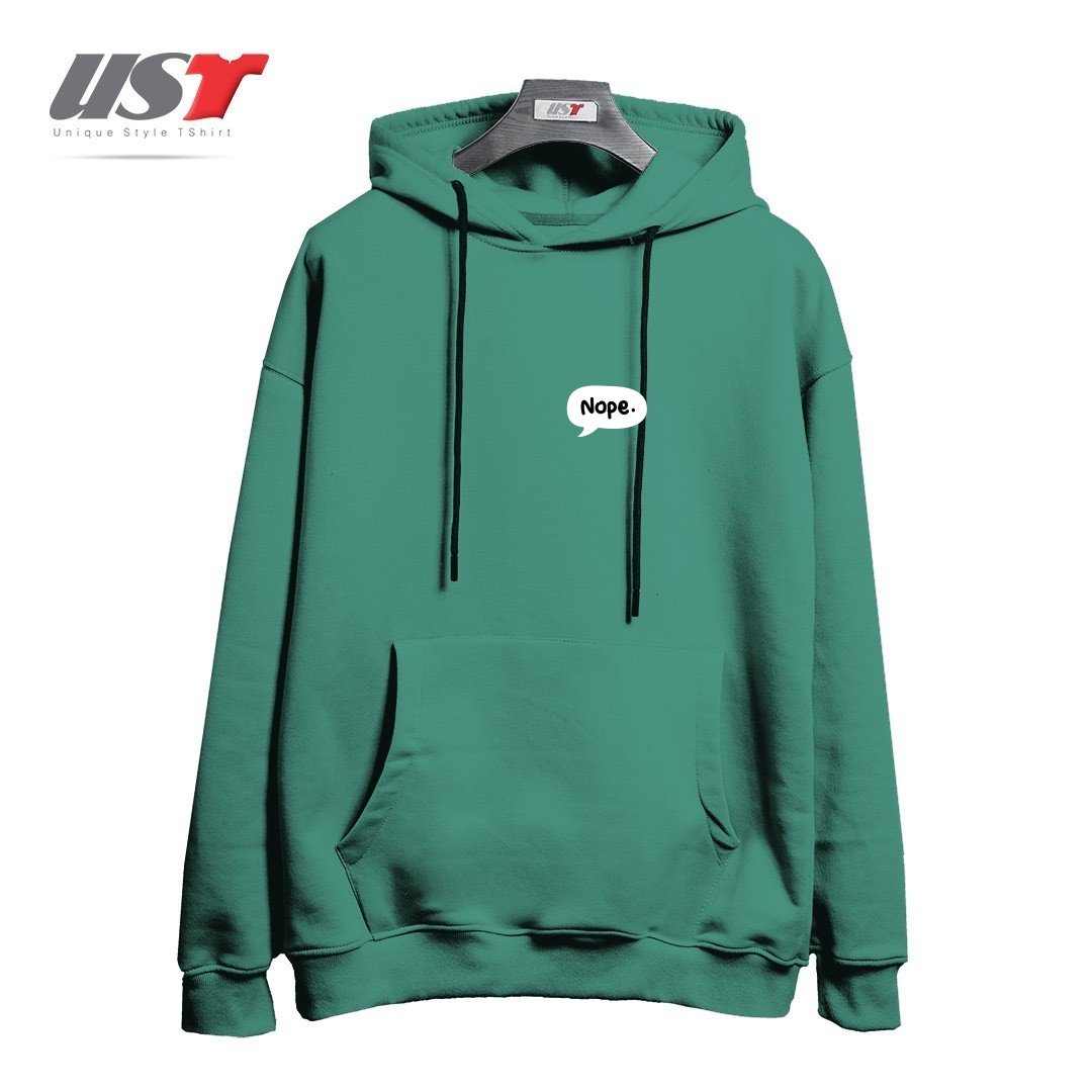 طرح NOPE COMICS SPEECH BALLOON DIALOG BOX هودی اورسایزرنگ سبز سدری