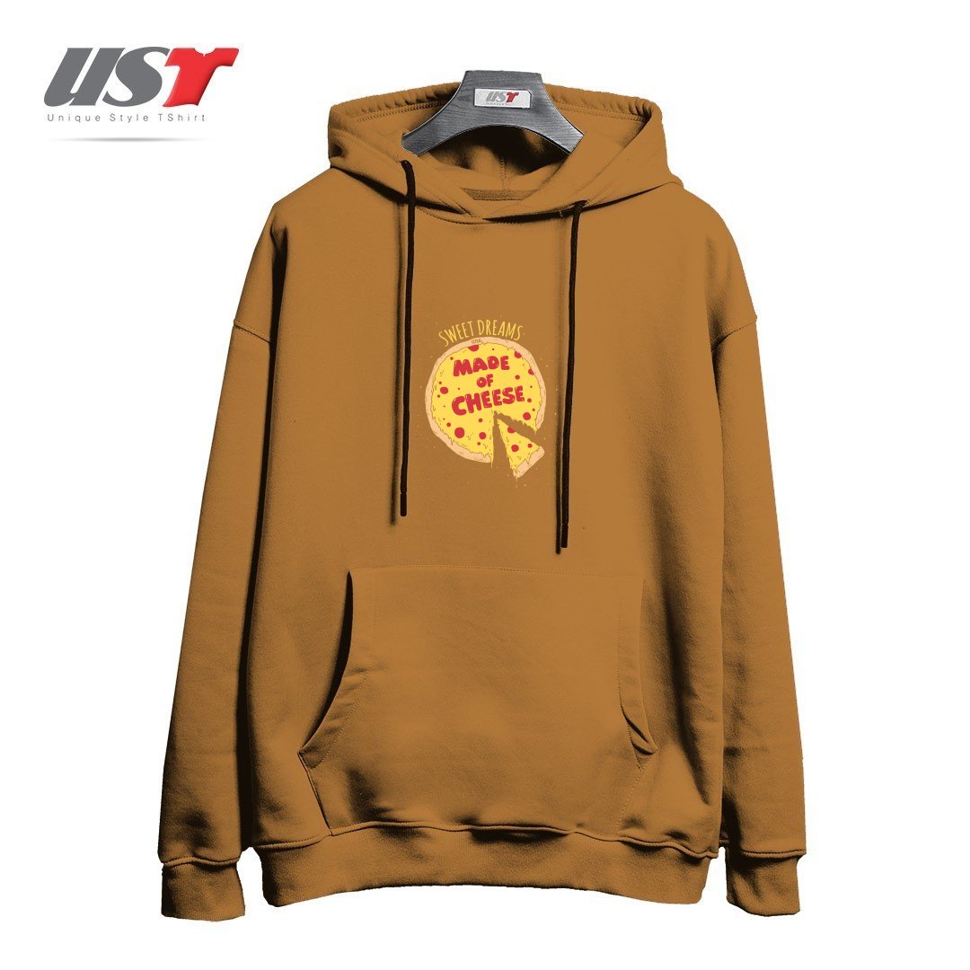 طرح SWEET DREAMS ARE MADE OF CHEESE هودی اورسایزرنگ نسکافه ای