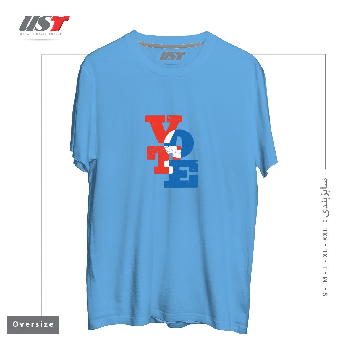 تیشرت اورسایز طرح VOTE