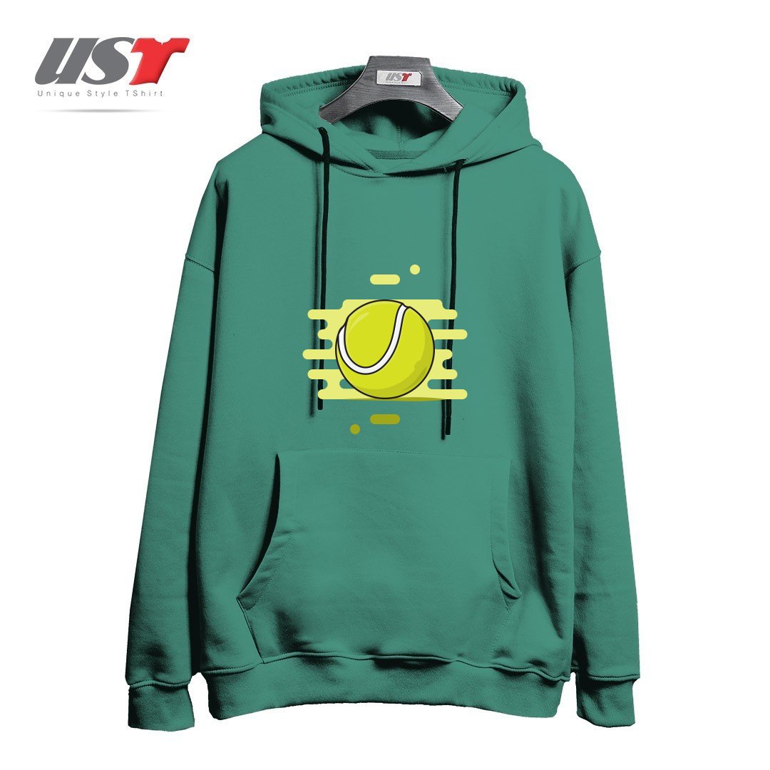 هودی اورسایز طرح GREEN TENNIS BALL